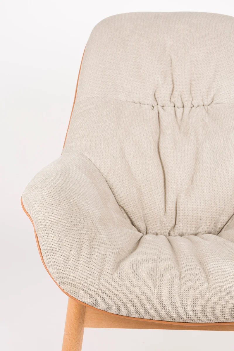 White Label Living Loungesessel Duke – Massives Buchenholz, 92 × 75 × 93 cm