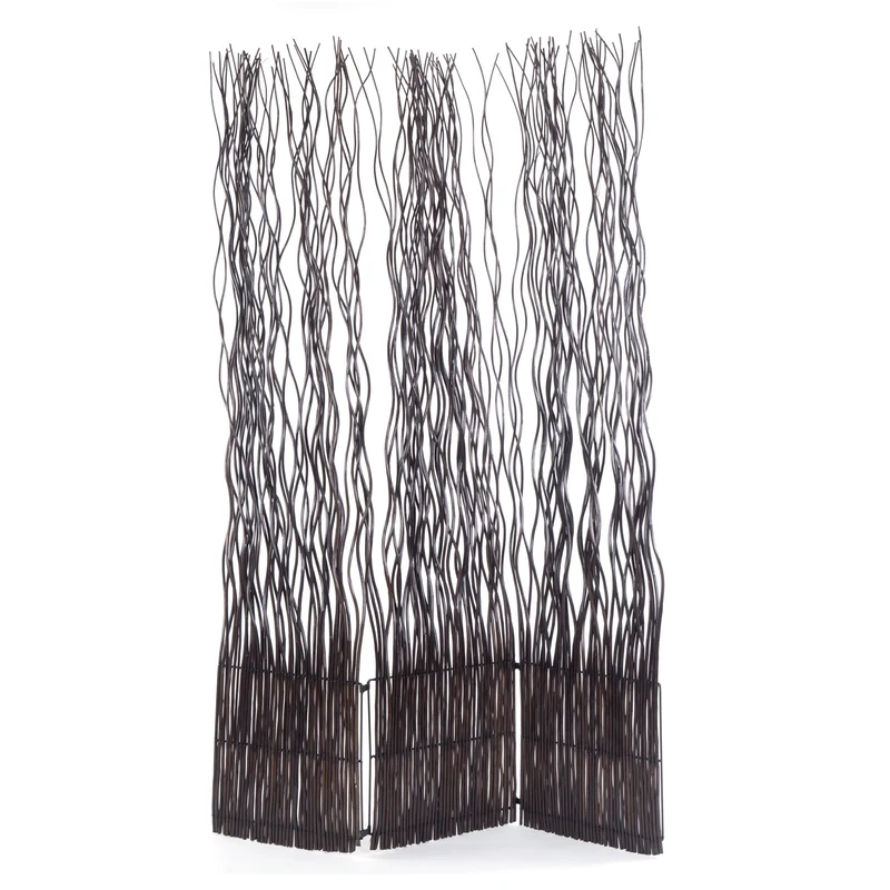 RAUMTEILER "WAVE 3" | Weide, 170x120cm (HxB) | Paravent, Trennwand | Farbe: braun