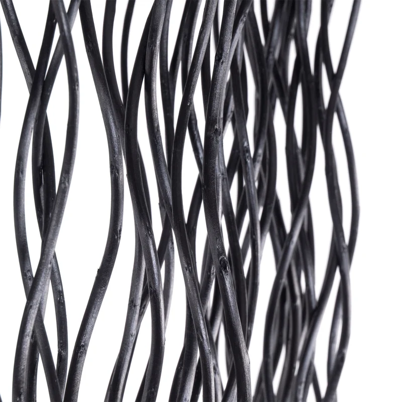 RAUMTEILER "WAVE 3" | Weide, 170x120cm (HxB) | Paravent, Trennwand | Farbe: schwarz