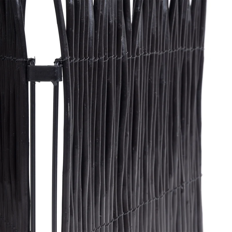 RAUMTEILER "WAVE 3" | Weide, 170x120cm (HxB) | Paravent, Trennwand | Farbe: schwarz