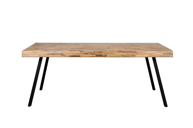 White Label Living Esstisch Suri 200 × 90 cm – Natur, Teakholz