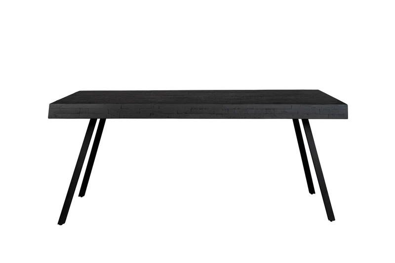 White Label Living Esstisch Suri 180 × 90 cm – Schwarz, Holz
