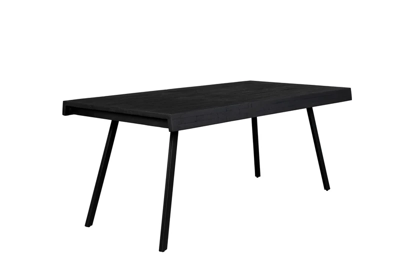 White Label Living Esstisch Suri 160 × 78 cm – Schwarz, Holz