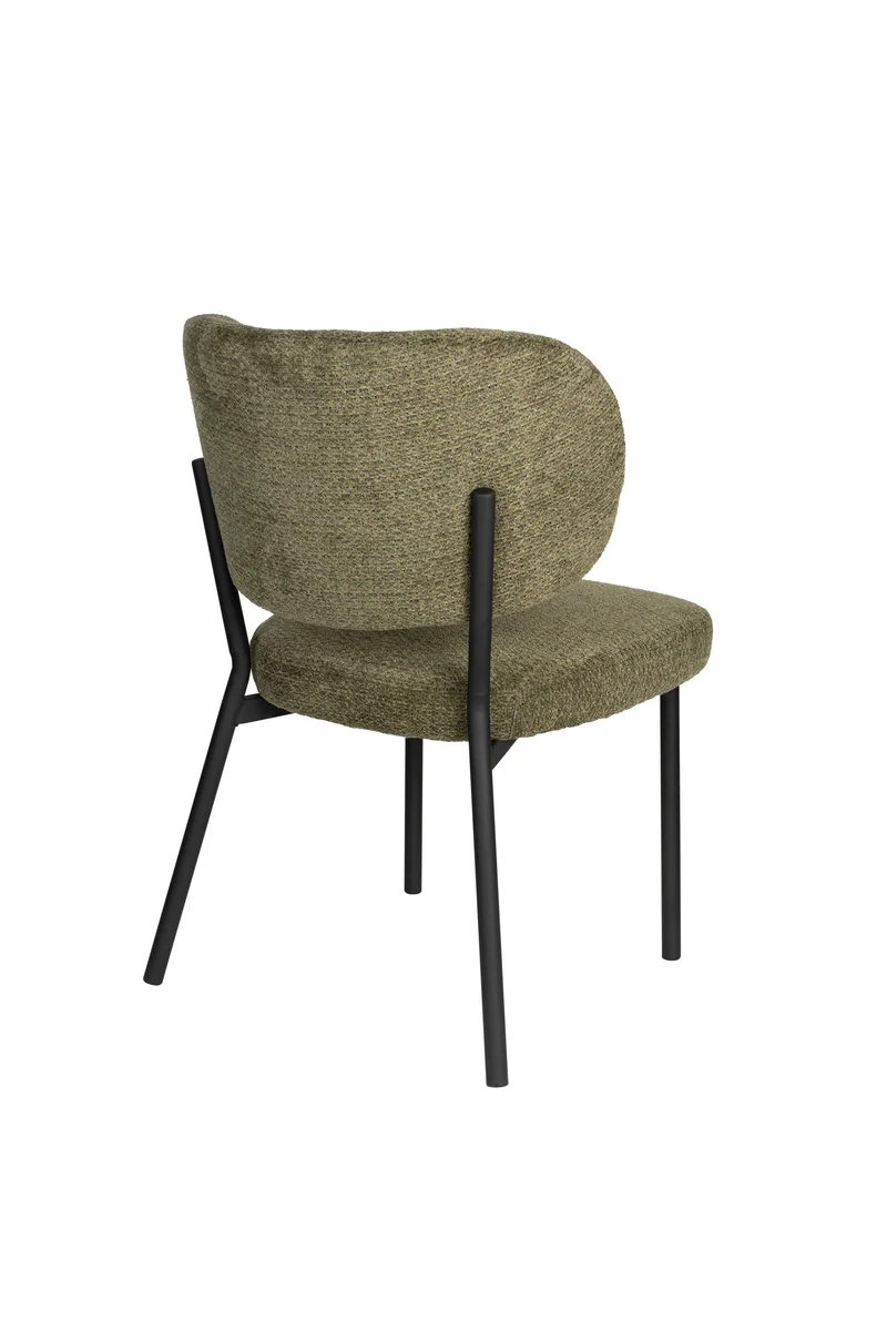 White Label Living Stuhl Sanne Grün – Grau, Sperrholz, 64 × 56 × 82 cm, 2er-Set