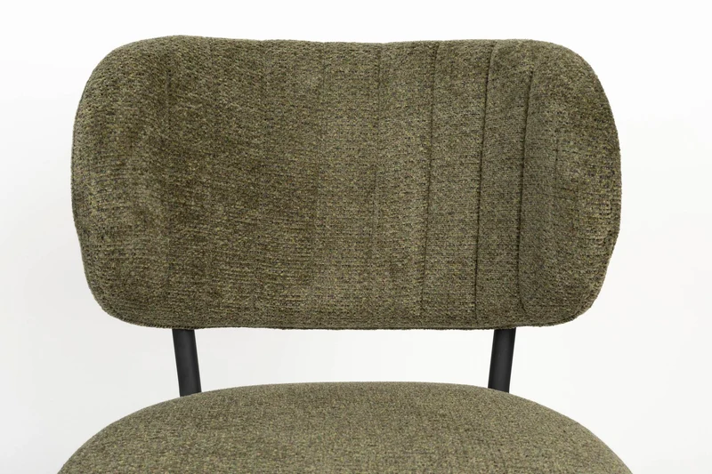 White Label Living Stuhl Sanne Grün – Grau, Sperrholz, 64 × 56 × 82 cm, 2er-Set
