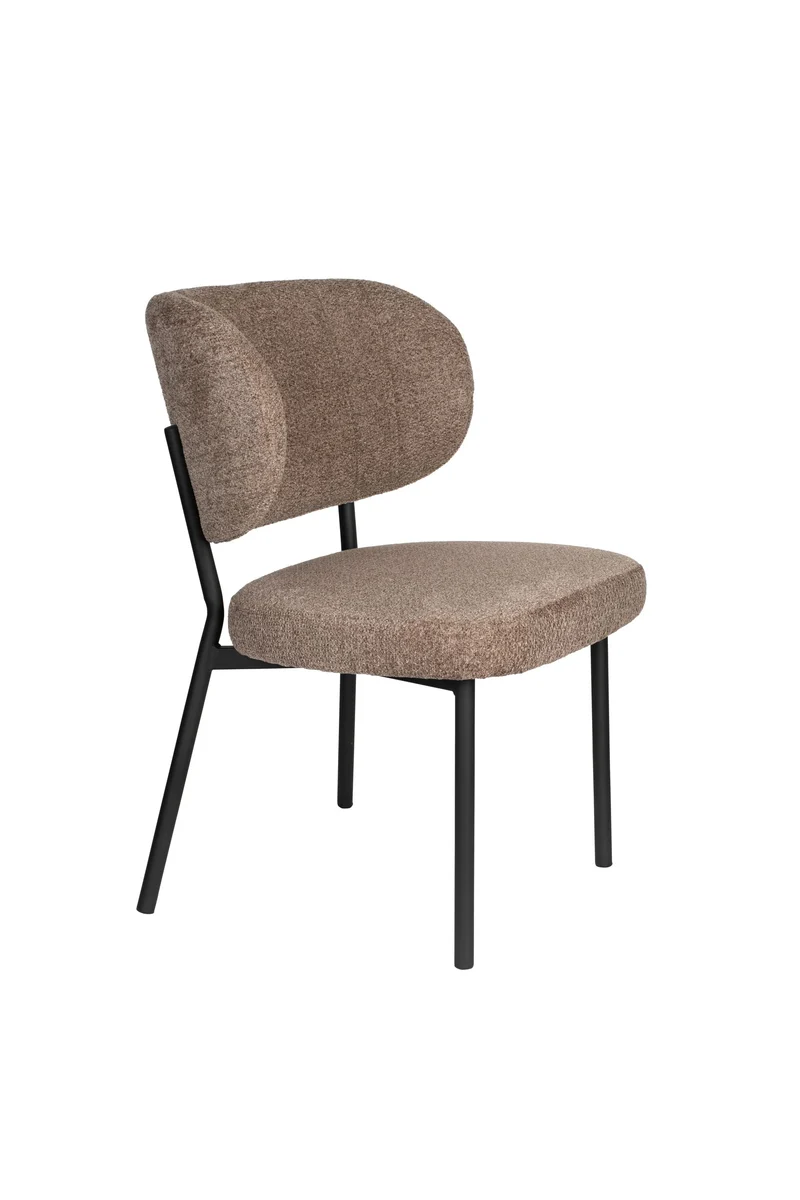 White Label Living Stuhl Sanne Brownie – Sperrholz, 64 × 56 × 82 cm, 2er-Set