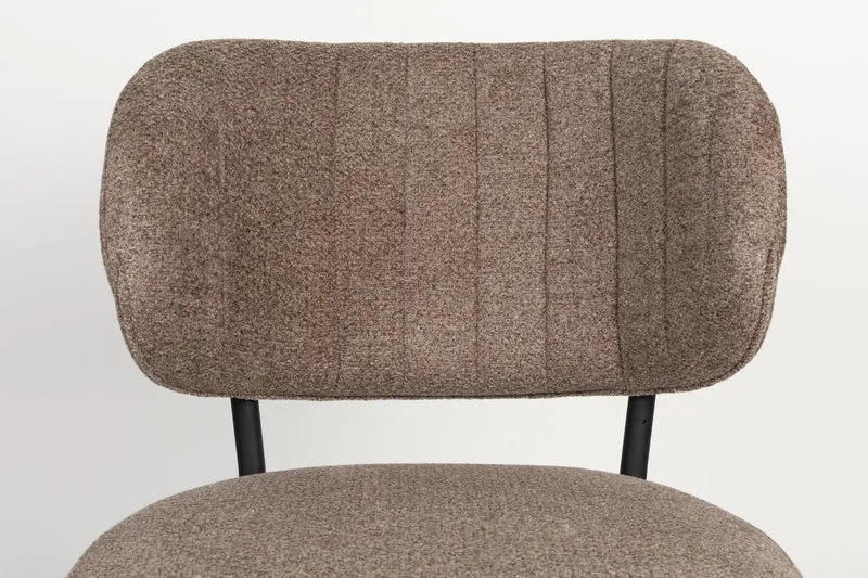 White Label Living Stuhl Sanne Brownie – Sperrholz, 64 × 56 × 82 cm, 2er-Set