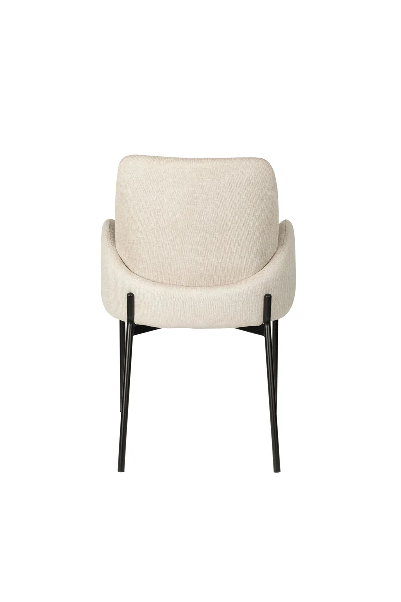 White Label Living Stuhl Tjarda – Taupe, Sperrholz, 60 × 57 × 85 cm, 2er-Set