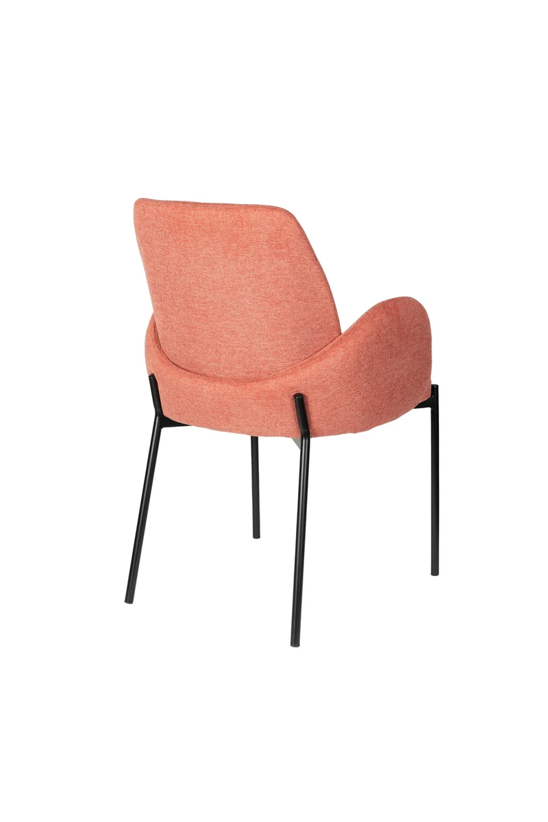 White Label Living Stuhl Tjarda Old – Pink, Eisen, 60 × 57 × 85 cm, 2er-Set