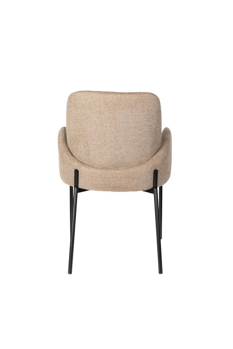 White Label Living Stuhl Tjarda – Braun, Eisen, 60 × 57 × 85 cm, 2er-Set