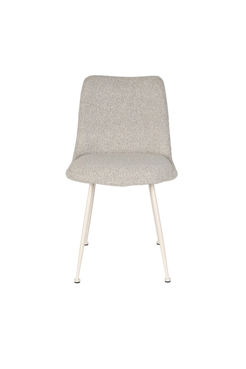 White Label Living Stuhl Fijs Off – Weiß, Eisen, 61 × 47 × 83 cm, 2er-Set