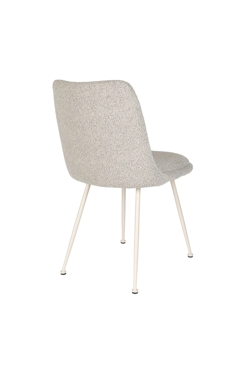 White Label Living Stuhl Fijs Off – Weiß, Eisen, 61 × 47 × 83 cm, 2er-Set