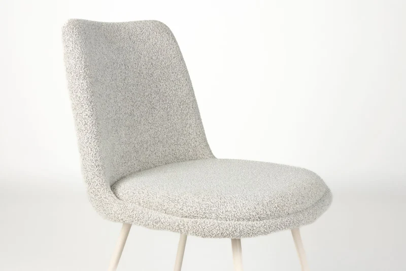 White Label Living Stuhl Fijs Off – Weiß, Eisen, 61 × 47 × 83 cm, 2er-Set