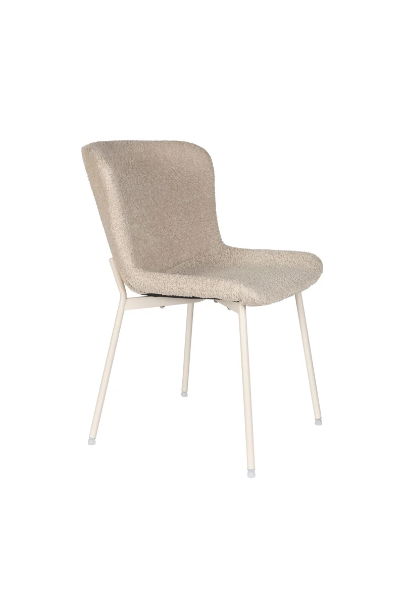 White Label Living Stuhl Marion Off – Weiß, Eisen, 60 × 50 × 79 cm, 2er-Set