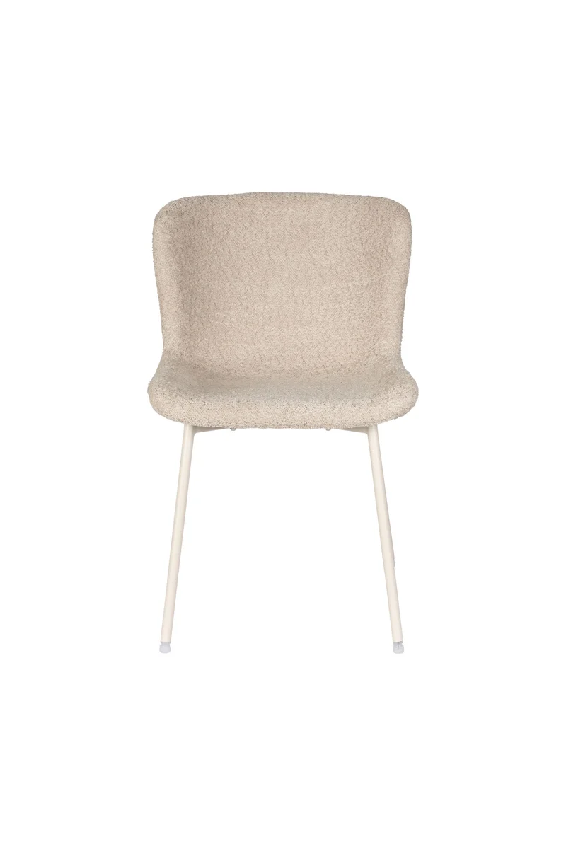 White Label Living Stuhl Marion Off – Weiß, Eisen, 60 × 50 × 79 cm, 2er-Set