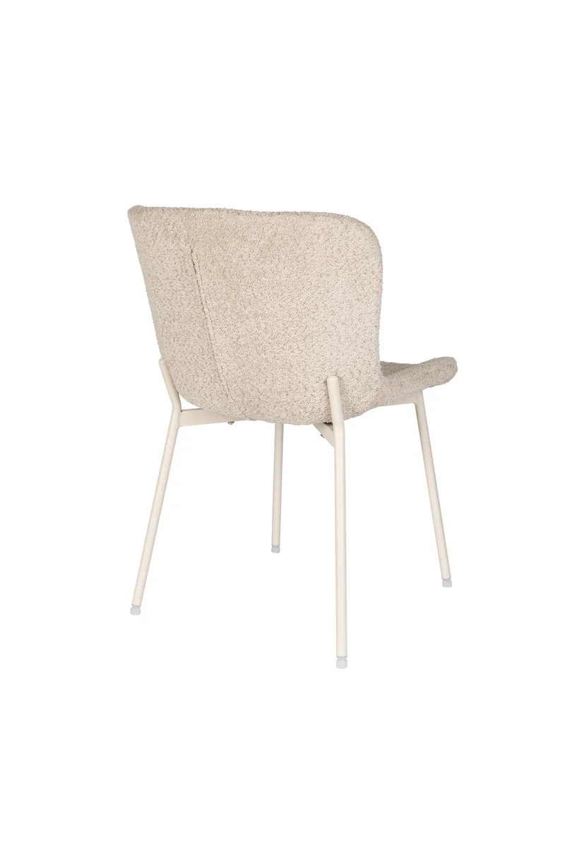 White Label Living Stuhl Marion Off – Weiß, Eisen, 60 × 50 × 79 cm, 2er-Set