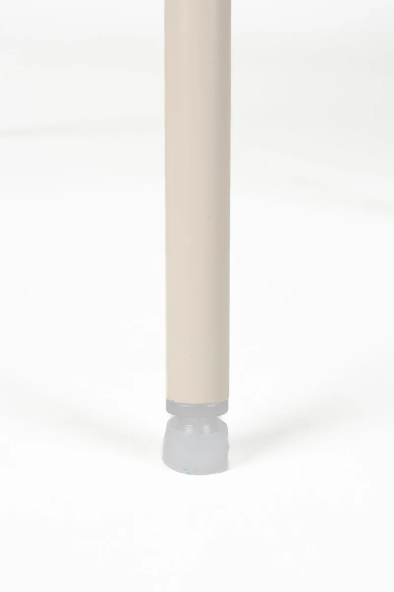 White Label Living Stuhl Marion Off – Weiß, Eisen, 60 × 50 × 79 cm, 2er-Set