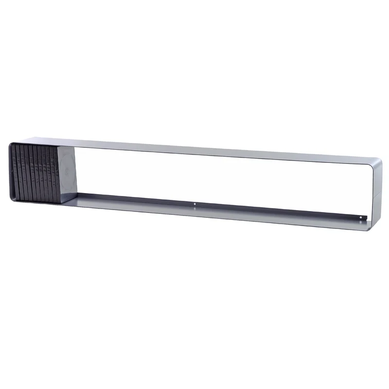 DESIGN DVD WANDREGAL CUBE L | 120cm Metall Retro Regal für ca. 110DVDs | Farbe: silber