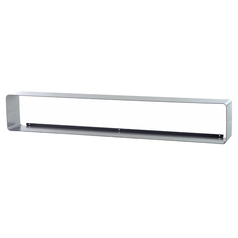 DESIGN DVD WANDREGAL CUBE L | 120cm Metall Retro Regal für ca. 110DVDs | Farbe: silber