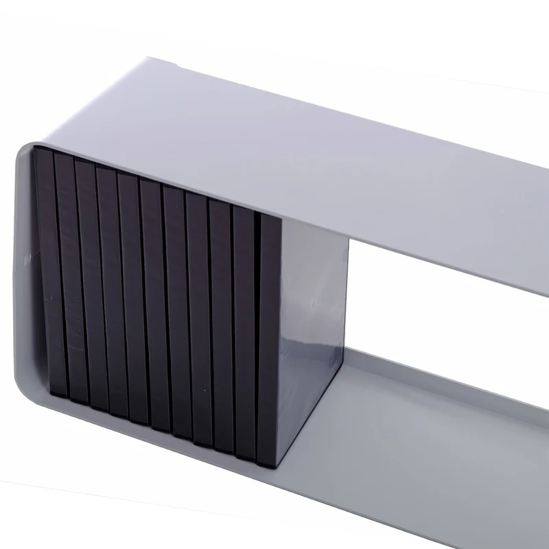 DESIGN DVD WANDREGAL CUBE L | 120cm Metall Retro Regal für ca. 110DVDs | Farbe: weiß
