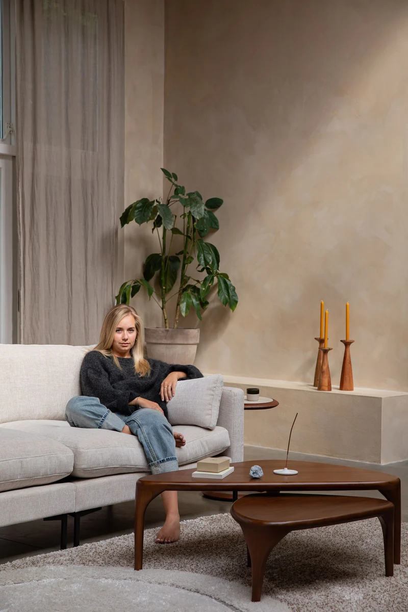 Zuiver Sofa Summer 3-Sitzer – Creme, Stoff, 101 × 230 × 82 cm