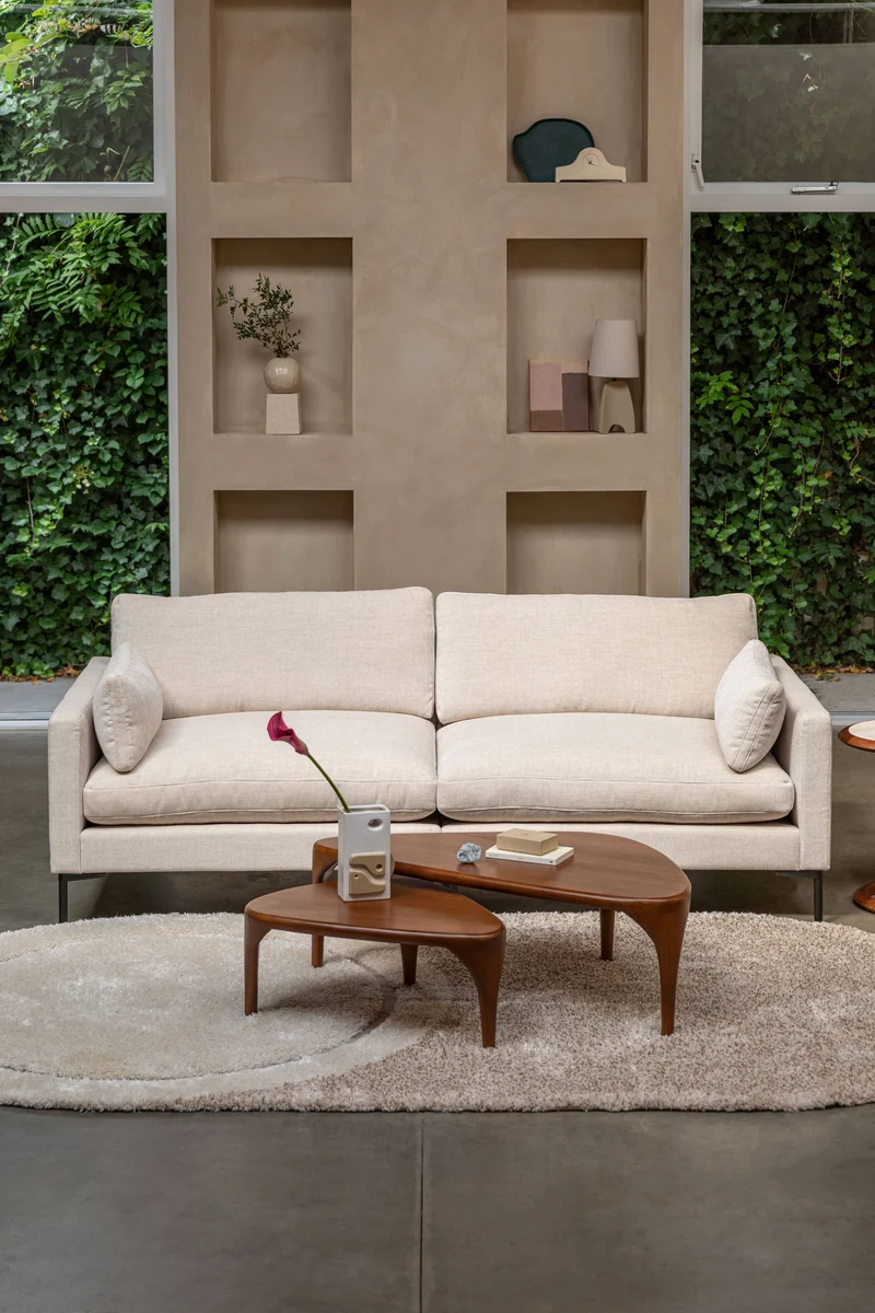 Zuiver Sofa Summer 3-Sitzer – Creme, Stoff, 101 × 230 × 82 cm