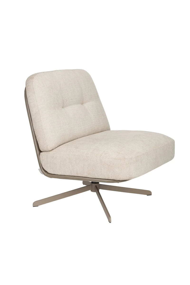 Zuiver Loungesessel Benjamin – Beige, Polyester, 86 × 77 × 87 cm