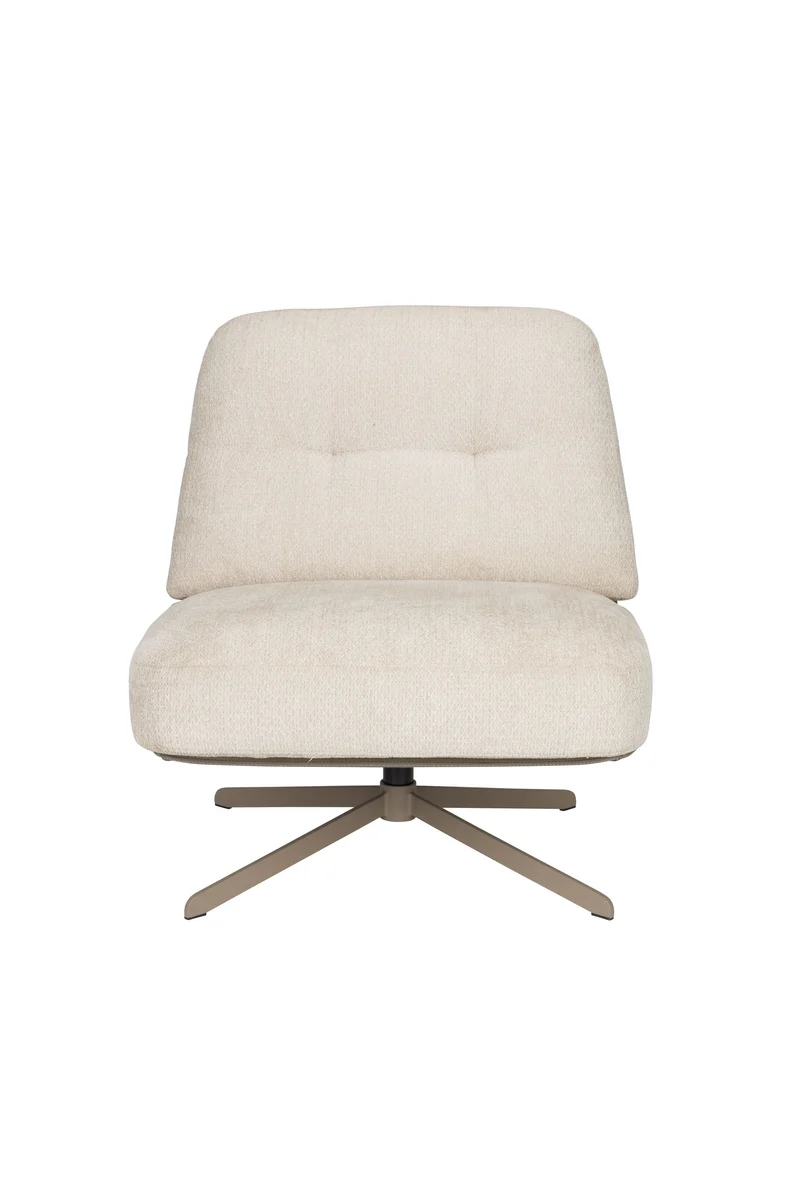 Zuiver Loungesessel Benjamin – Beige, Polyester, 86 × 77 × 87 cm