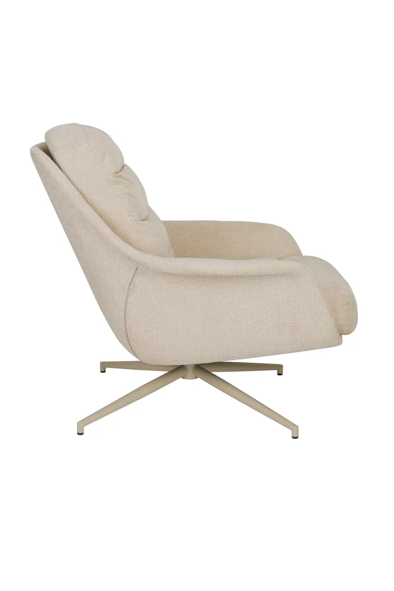 Zuiver Loungesessel Philly – Beige, Eukalyptus-Sperrholz, 66 × 87 × 86 cm