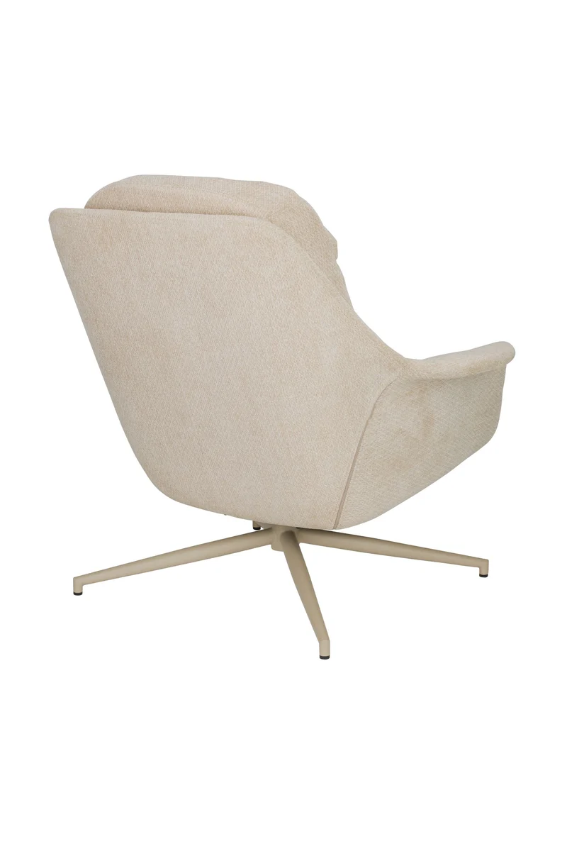 Zuiver Loungesessel Philly – Beige, Eukalyptus-Sperrholz, 66 × 87 × 86 cm