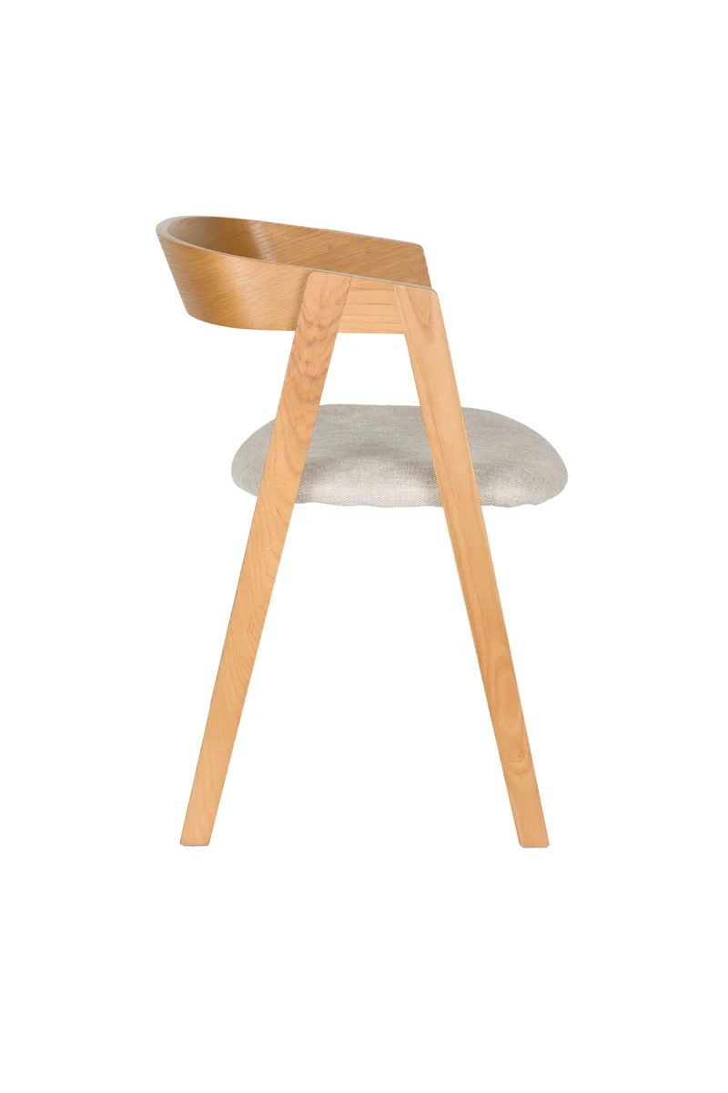 Zuiver Stuhl Mads – Natur, Polyester, 50 × 49 × 72 cm, 2er-Set