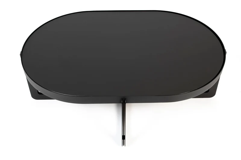 Zuiver Couchtisch Centre Oval – Schwarz, Stahl, 102 × 68 × 36 cm