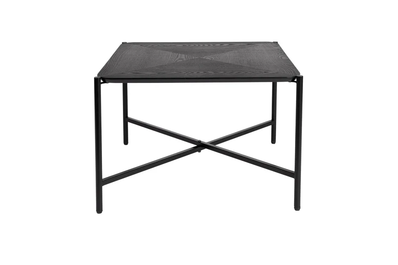 White Label Living Couchtisch Marcio – Schwarz, Eisen, 40 × 40 × 50 cm