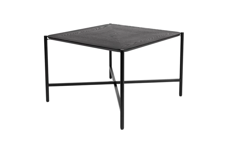 White Label Living Couchtisch Marcio – Schwarz, Eisen, 40 × 40 × 50 cm