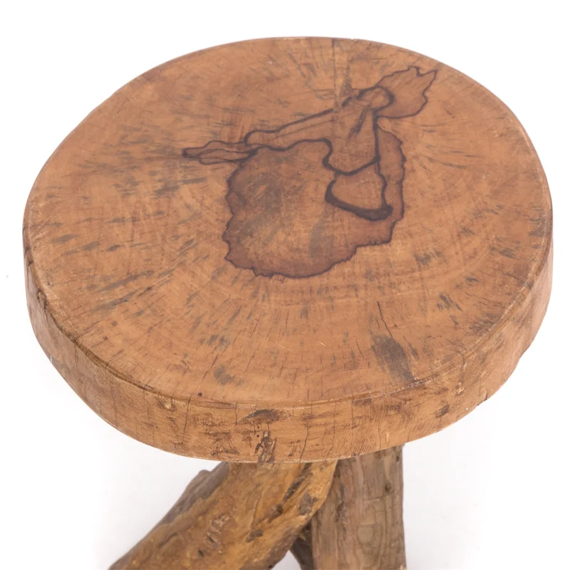 BEISTELLTISCH TEAKHOLZ 40 | 40x34cm (HxB) Massivholz Telefontisch | Farbe: 01 natur-vintage