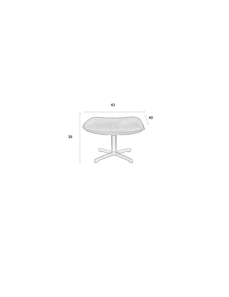White Label Living Hocker John Cognac – PU-Kunstleder, 40 × 60 × 38 cm