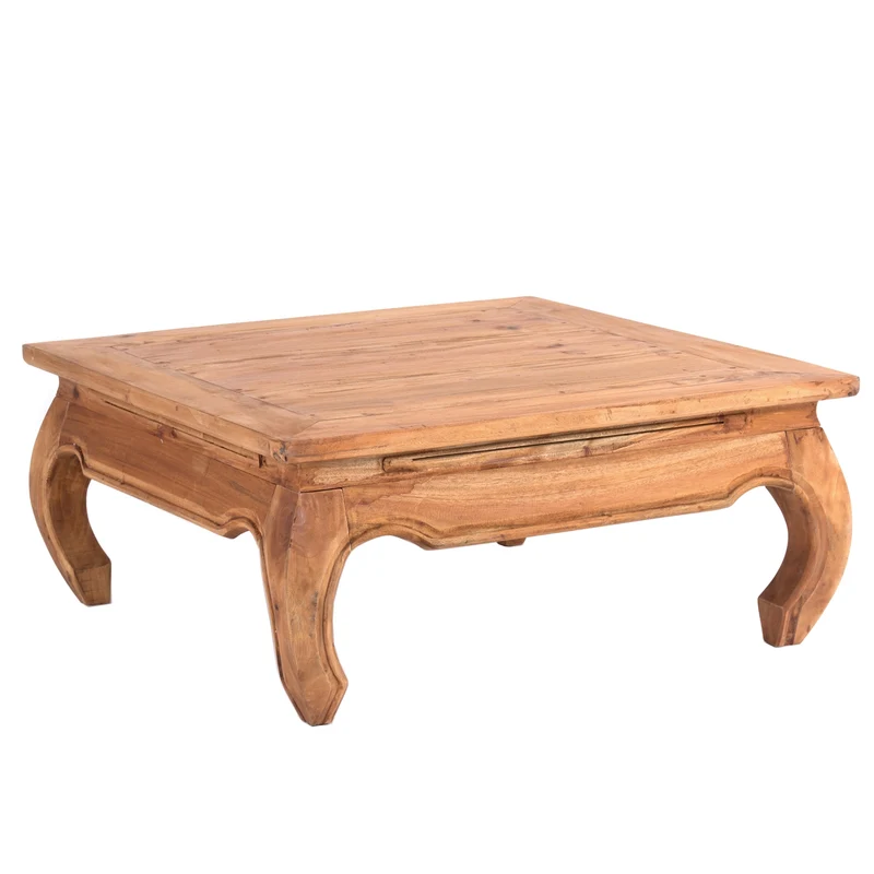 OPIUMTISCH "EAST 80" | 80x80x36 cm, Mahagoni | Beistelltisch | Farbe: 08 honigfarben gewachst