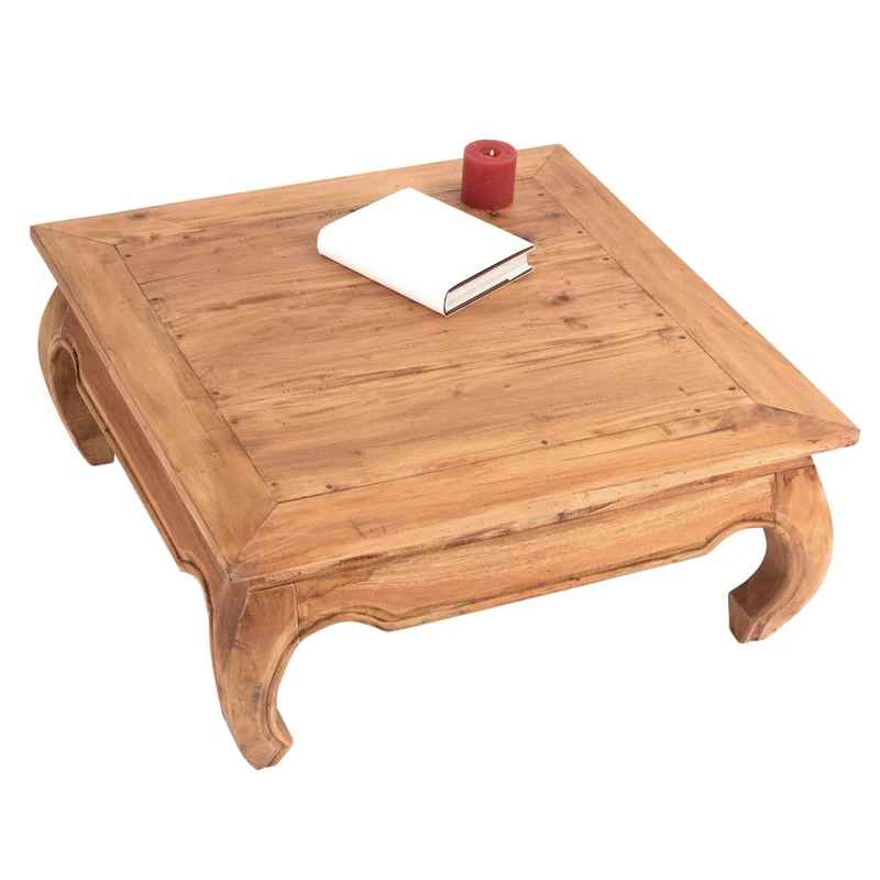 OPIUMTISCH "EAST 80" | 80x80x36 cm, Mahagoni | Beistelltisch | Farbe: 08 honigfarben gewachst