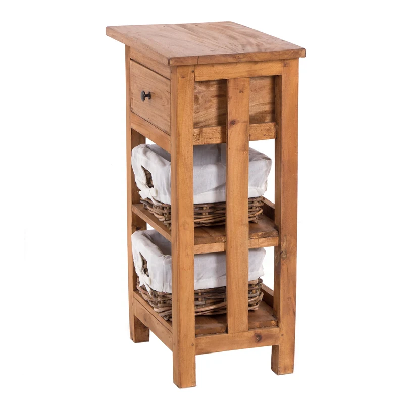 TELEFONTISCH "RATTAN 70" | 70x38x28cm (HxBxT), Mahagoni | Farbe: 08 honigfarben gewachst