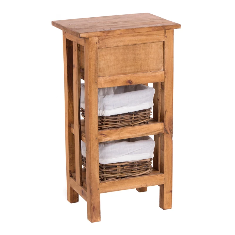 TELEFONTISCH "RATTAN 70" | 70x38x28cm (HxBxT), Mahagoni | Farbe: 08 honigfarben gewachst