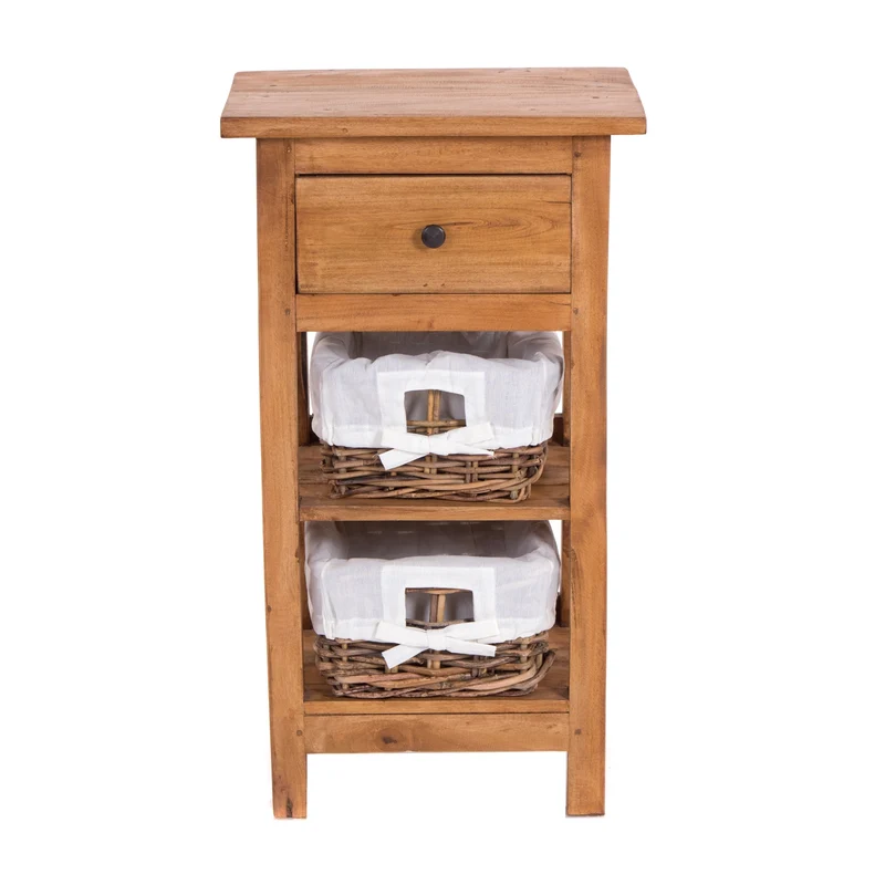 TELEFONTISCH "RATTAN 70" | 70x38x28cm (HxBxT), Mahagoni | Farbe: 08 honigfarben gewachst