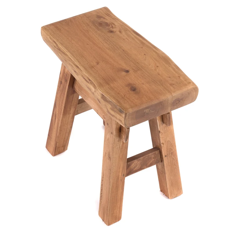 HOLZ HOCKER "VINTAGE 40" | Hartholz, 43x45 cm (HxB) | Sitzhocker | Farbe: 08 honigfarben gewachst