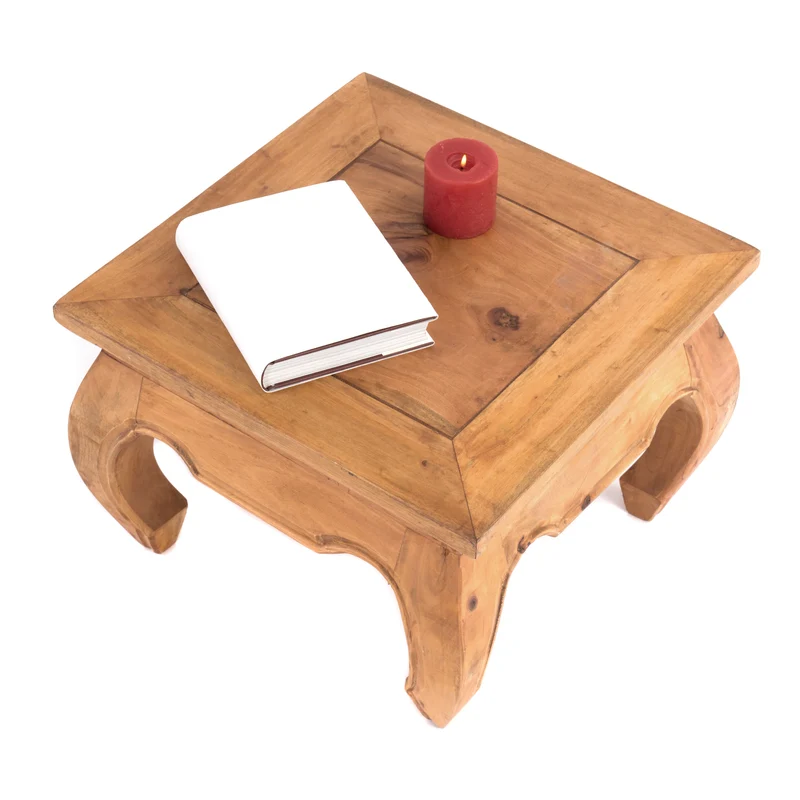 OPIUMTISCH "EAST 50" | 50x50x35cm, Mahagoni | Beistelltisch | Farbe: 08 honigfarben gewachst
