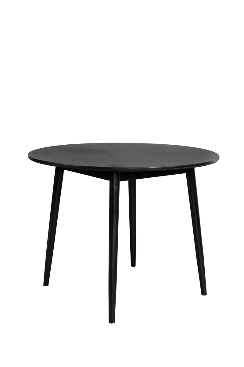 White Label Living Esstisch Fabio 120' – Schwarz, Holz, 120 × 120 × 75 cm