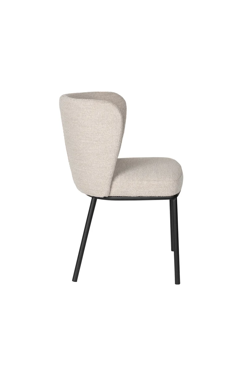 White Label Living Stuhl Guus – Beige, Metall, 53 × 55 × 77 cm, 2er-Set