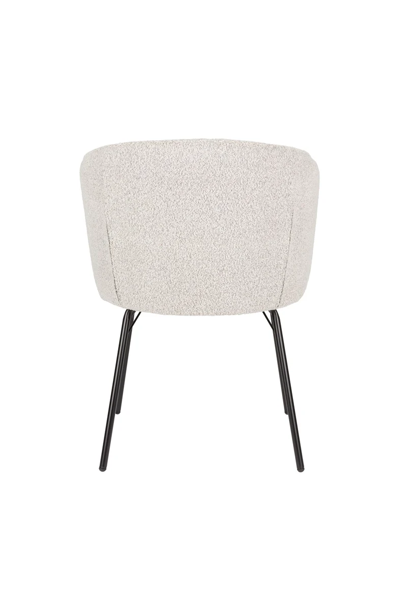 White Label Living Stuhl Joa – Beige, Polyester, 60 × 59,5 × 81 cm, 2er-Set