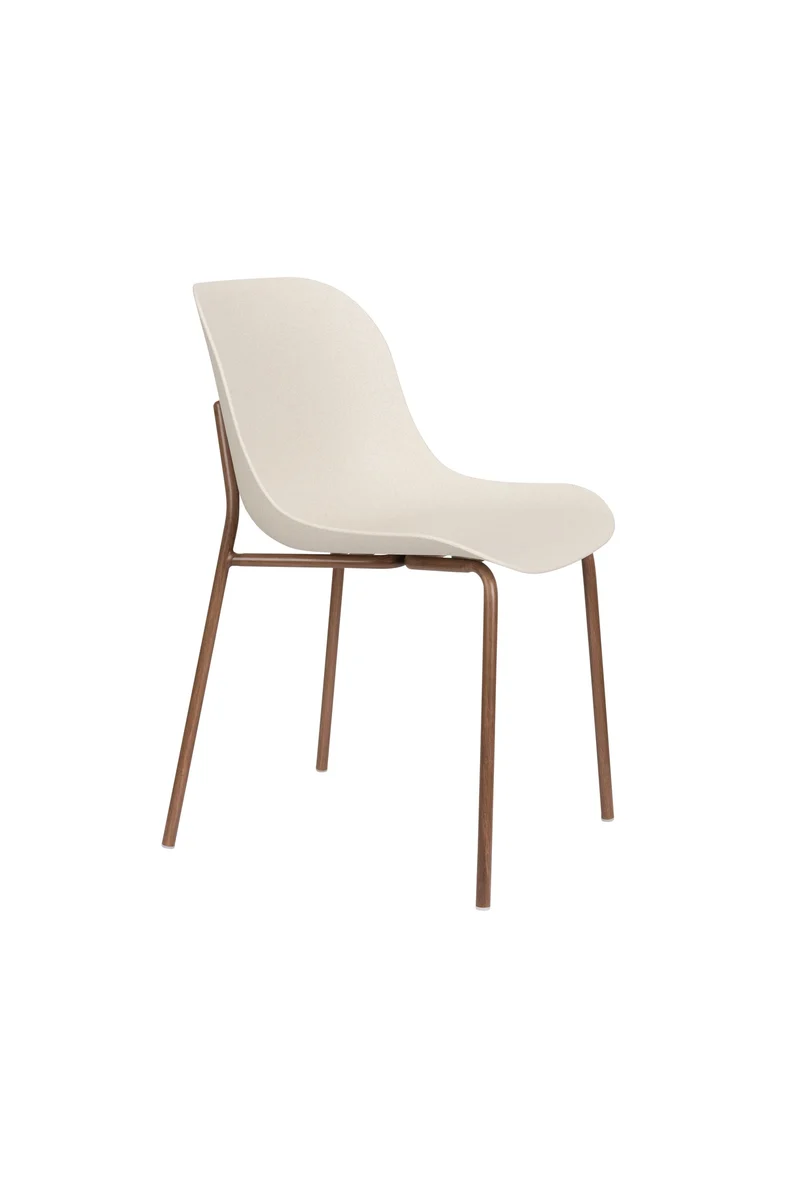 White Label Living Stuhl Wheat – Polypropylen, 56 × 48 × 79 cm, 2er-Set