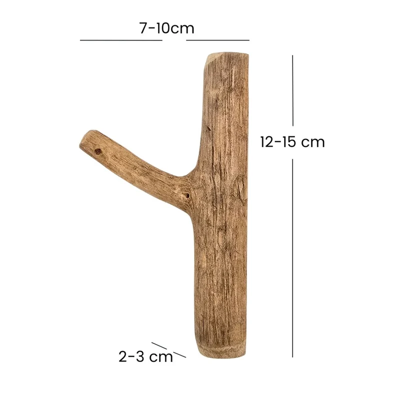 Garderobenhaken 6er Set LIMB | Teakholz Wurzel, Kleiderhaken Wandhaken