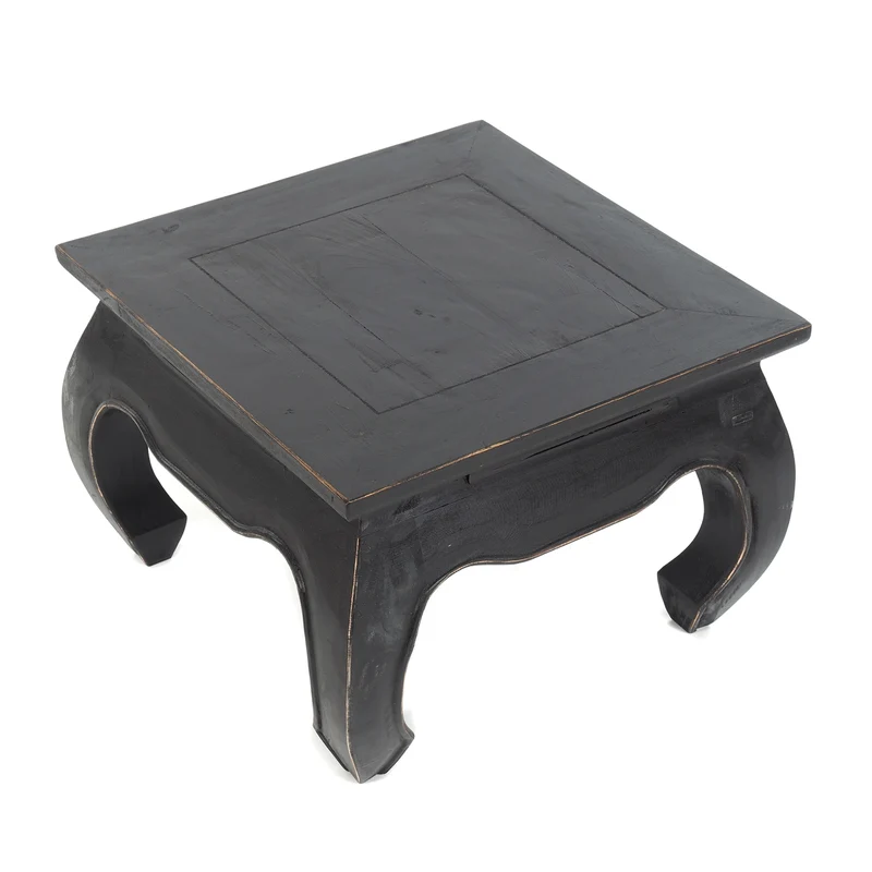 OPIUMTISCH "EAST 50" | 50x50x35cm, Mahagoni | Beistelltisch | Farbe: 09 voodoo - schwarz
