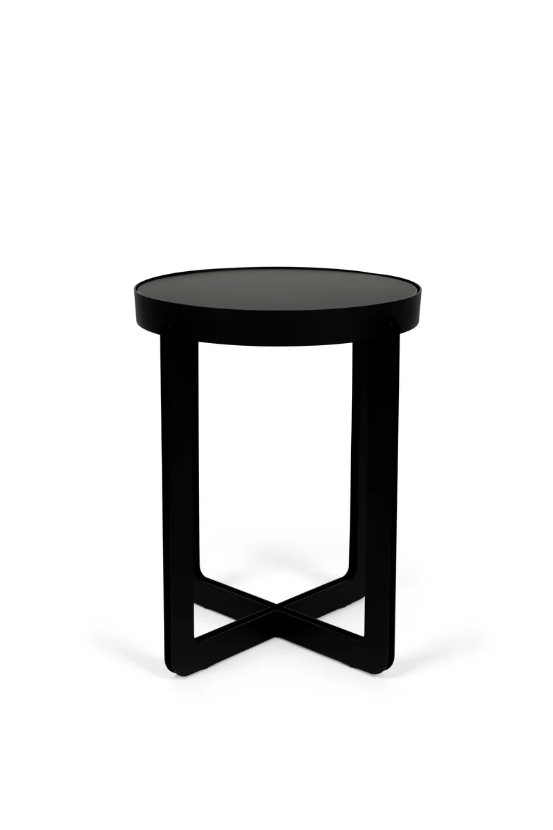 Zuiver Beistelltisch Centre – Schwarz, Stahl, 42,5 × 42,5 × 52 cm